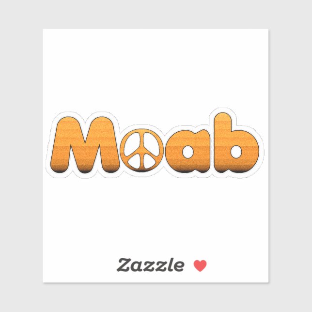 Sticker La paix de Moab Utah (Feuille)