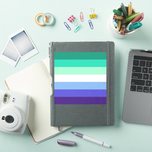 Sticker La palette de drapeau des hommes gays trans-inclus (Couverture iPad)