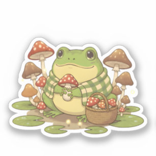 Sticker La passion de Zochi pour la collecte de champignon