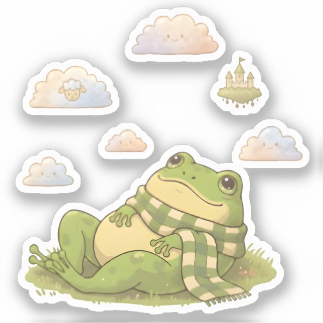 Sticker La passion de Zochi pour l'observation des nuages (Recto)