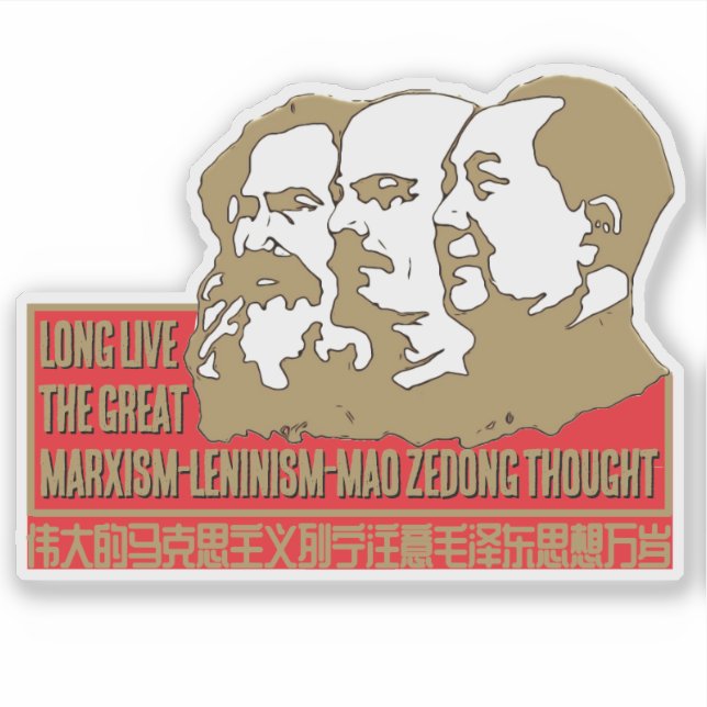 Sticker La pensée marxiste-léniniste-Mao Zedong (Devant)