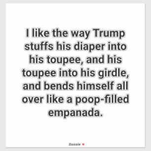 Sticker La perruque-couche de Trump Hankamer Artjunkhaus D