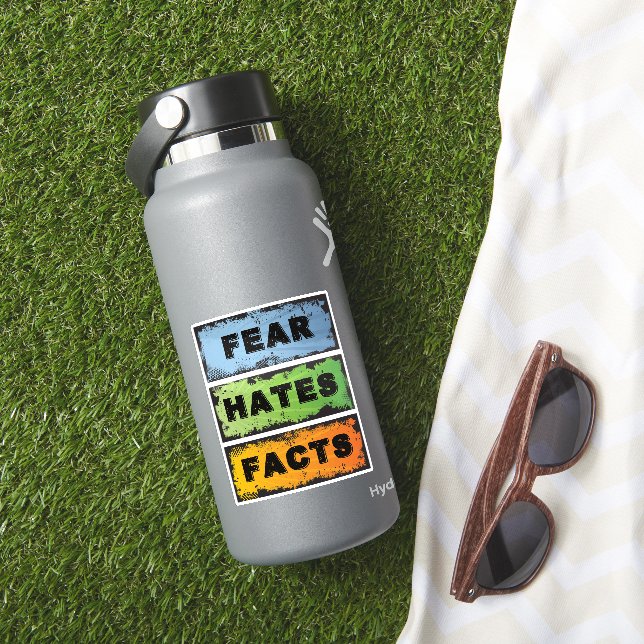 Sticker La peur déteste les faits | Slogan de rétablisseme (HydroFlask Insitu)