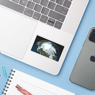 Sticker La Planète Terre Montre La Couverture De Glace De