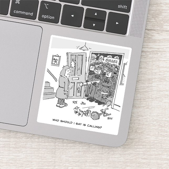 Sticker La police anti-émeute perquisitionne un bien - Drô (Détail)