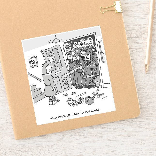 Sticker La police anti-émeute perquisitionne un bien - Fun (Carnet)