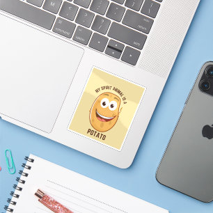 Sticker La pomme de terre est mon esprit animal drôle