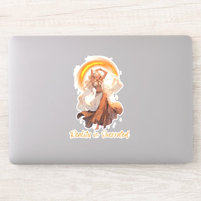 Sticker La réalité est exagérée (Ordinateur)