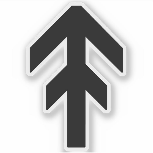 Sticker La Rune de Domination du Monde (noir) (Devant)