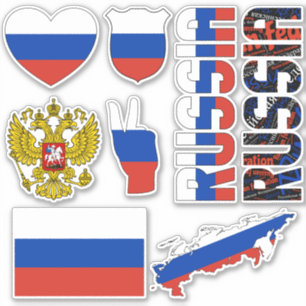Sticker La Russie Extraordinaire forme les symboles nation