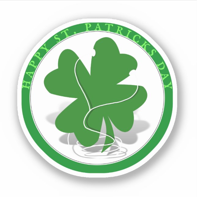 Sticker La Saint-Patrick Clover Irlandais (Devant)