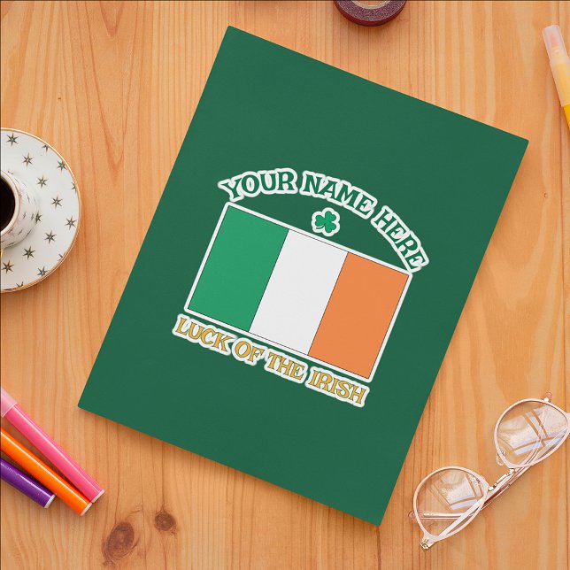 Sticker La Saint-Patrick Drapeau Irlande Nom Personnalisé  (Créateur téléchargé)