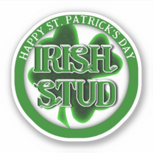 Sticker La Saint-Patrick Irlandais Stud