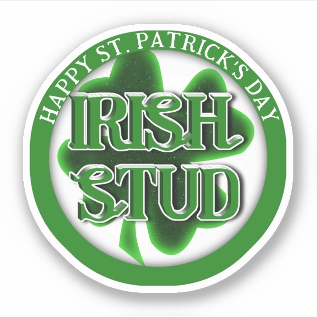 Sticker La Saint-Patrick Irlandais Stud (Devant)