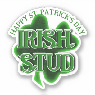 Sticker La Saint-Patrick Irlandais Stud