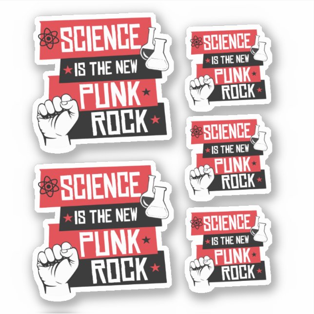 STICKER LA SCIENCE EST LE NOUVEAU ROCHER DE PUNK (Devant)