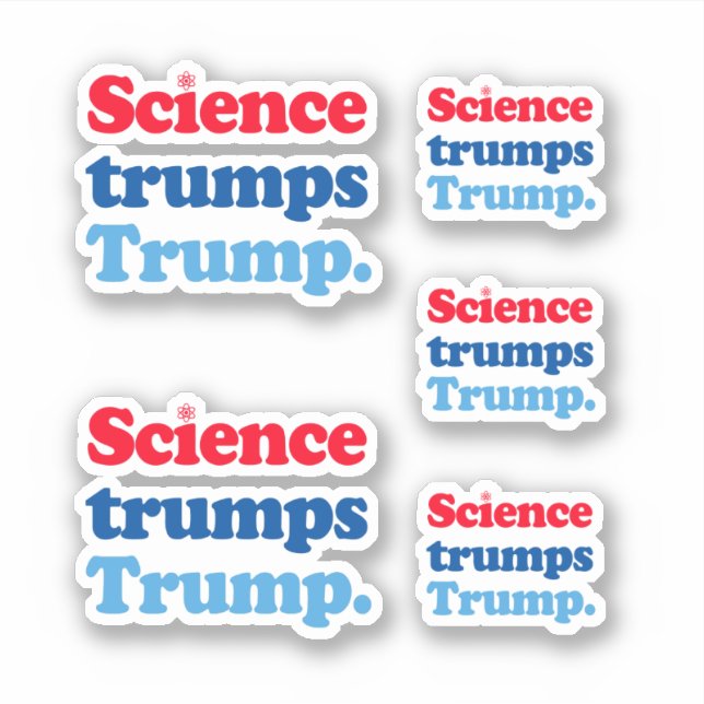 Sticker La science l'emporte sur Trump (Devant)