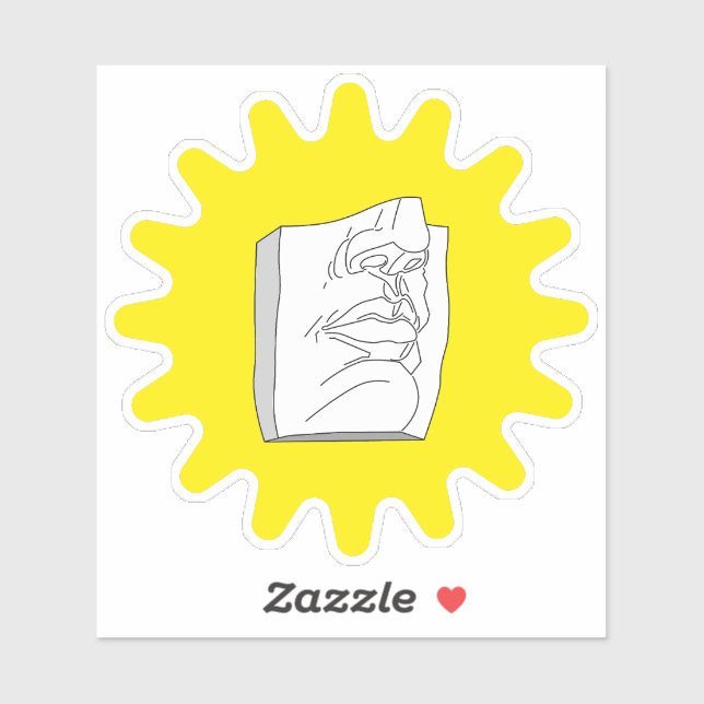 Sticker La sculpture antique moderne. (Feuille)