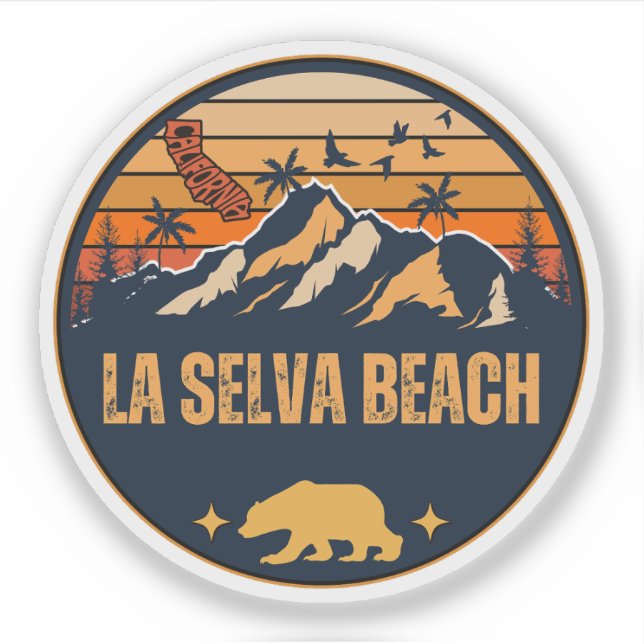 Sticker La Selva Beach, Californie (Devant)