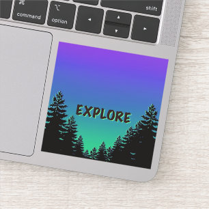 Sticker La silhouette des pins - découvrez les grands espa