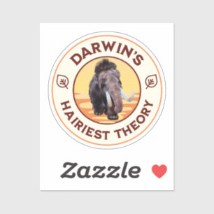 Sticker La théorie la plus poilue de Darwin Adorable mammo