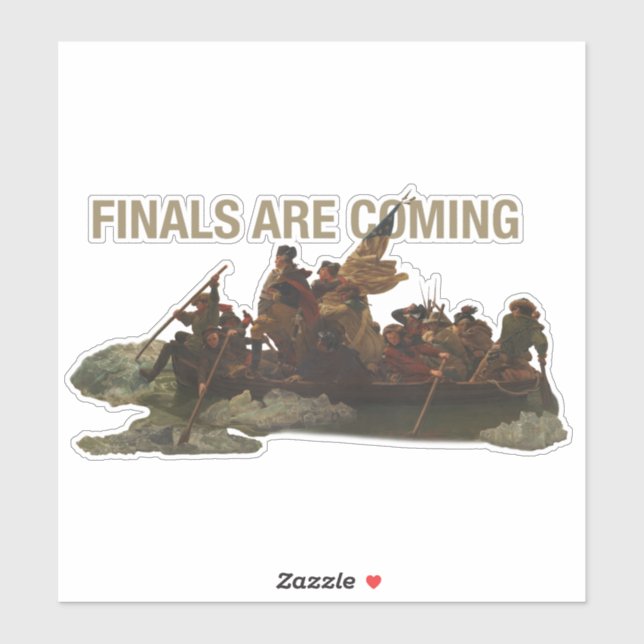 Sticker La traversée du Delaware par George Washington (Feuille)