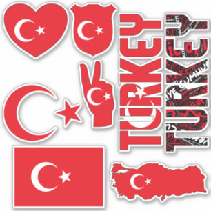 Sticker La Turquie Extraordinaire forme les symboles natio