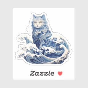 Sticker La Vague De Chat Au Large De Kanagawa