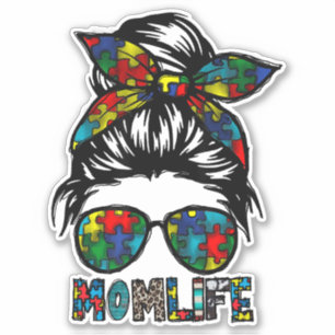 Sticker La vie de maman autiste, cadeau de journée de sens