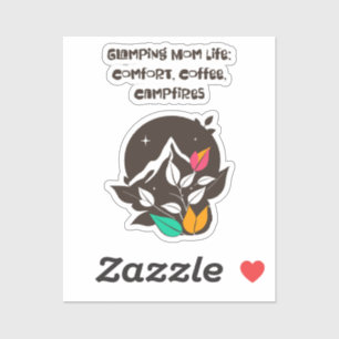 Sticker La vie de maman glamour confort café feux de camp