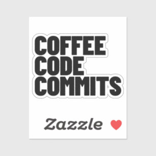 Sticker La vie d'ingénieur logiciel - Café Code Commit Dev