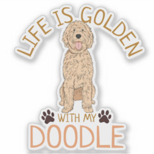 Sticker La vie est dorée avec mon cadeau d'autocollant Gol