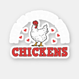 Sticker La Vie Est Meilleure Avec Les Poulets Amoureux Drô