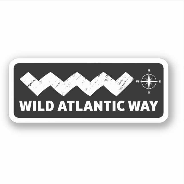 Sticker La Wild Atlantic Way, voyage côtier en Irlande (Devant)