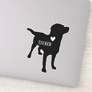 Sticker Lab Labrador Breed Silhouette Nom personnalisé