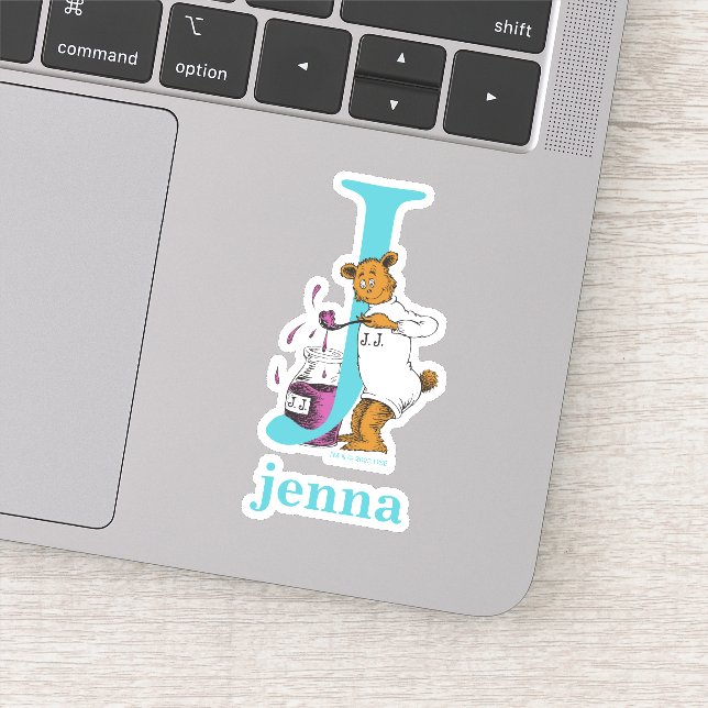 Sticker L'ABC de Dr Seuss : Lettre J - Blanc | Ajoutez vot (Détail)