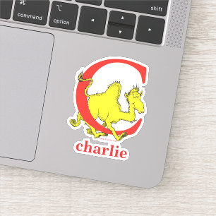 Sticker L'ABC du Dr Seuss : Lettre C - Blanc Ajoutez vot