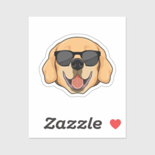 Sticker Labrador avec lunettes de soleil