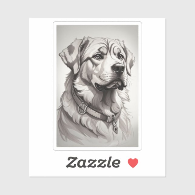 Sticker Labrador Dog (Feuille)