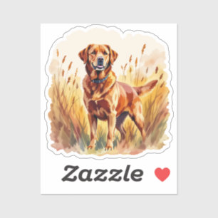 Sticker Labrador Retriever Chien Rouge Renard