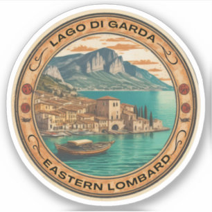 Sticker lac de garde - lago di garda voyage en famille ita