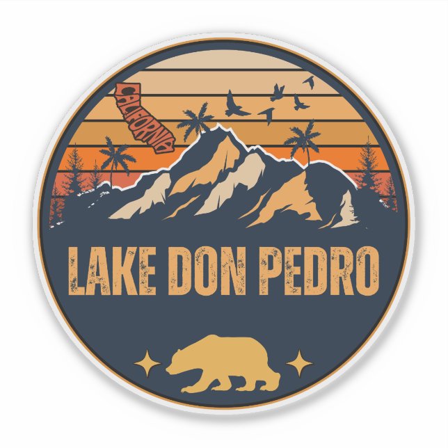 Sticker Lac Don Pedro, Californie (Devant)