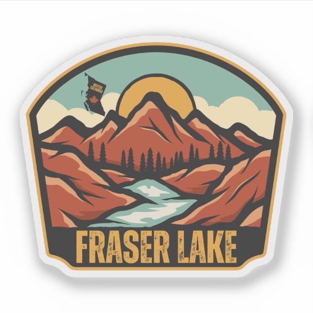 Sticker Lac Fraser (Colombie-Britannique) (Devant)
