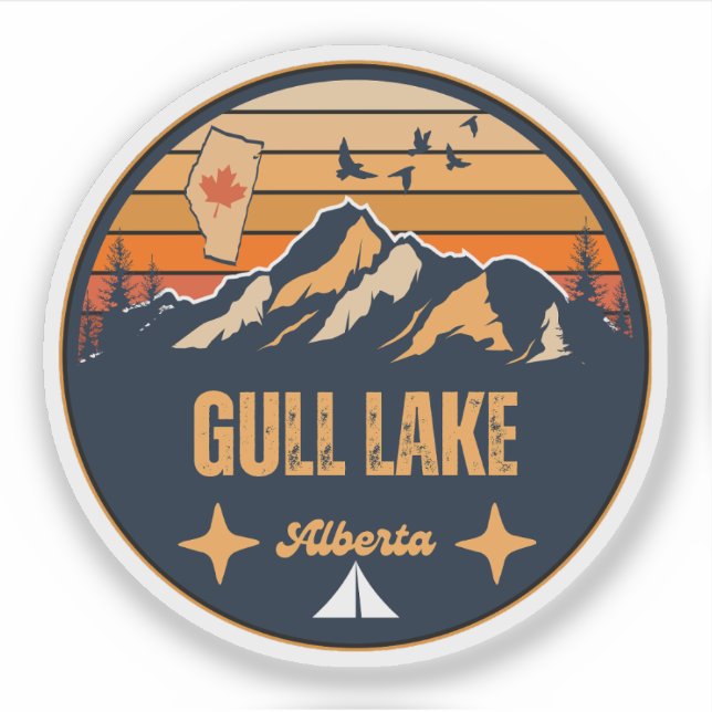 Sticker Lac Gull, Alberta (Devant)