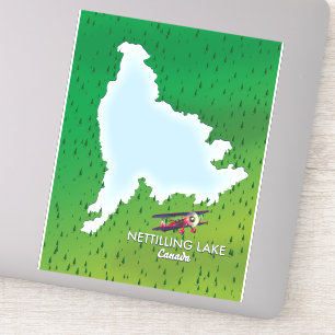 Sticker Lac Hubbard carte du lac du nord du Michigan Autoc