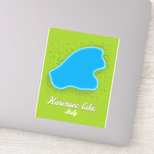 Sticker lac Karersee Italie carte