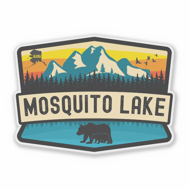 Sticker Lac Mosquito, Alaska (Devant)