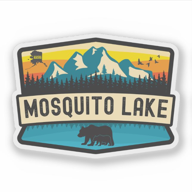Sticker Lac Mosquito, Alaska (Devant)