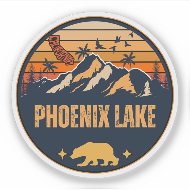 Sticker Lac Phoenix, Californie (Devant)