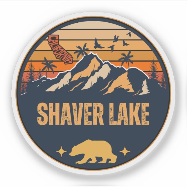 Sticker Lac Shaver, Californie (Devant)